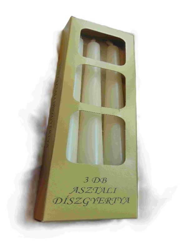 krém gyertya, 3 db - (22 cm)